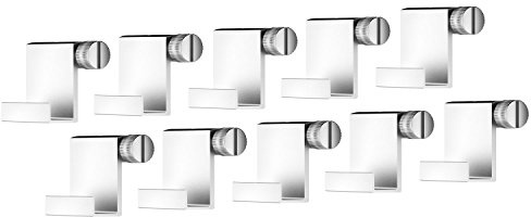 hang-it Bilderhaken Profil für Bilderschienen Galerieschienen - Tragkraft 6kg - Set 10 Stück Bildaufhänger