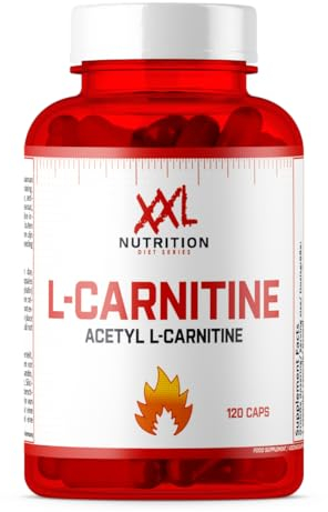 XXL Nutrition - L-Carnitin - Abnehmen Tabletten Schnell, L Carnitin, Fatburner, Fettverbrenner - 120 Kapseln