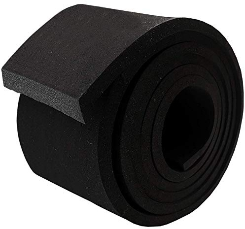 Neoprene Foam Strip Roll by Dualplex, 3 Wide x 10' Long x 1/4 Thick, Weather Seal High Density Stripping – Weather Strip Roll Insulation Foam Strips - 10 Feet Long