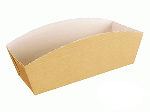Pro DP 504 Einwegbackformen Papierbackformen Einmal Backform Papier mit Backtrenn Funktion Sandkuchen eckig 180x66x75mm - Inkl. Verpackungslizenz in D