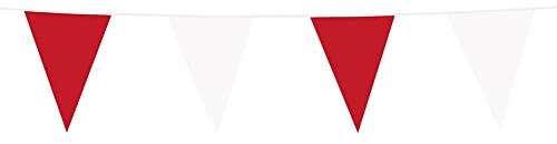 Boland - Bandierine, Lunghezza 10 Metri, Catena per Bandiere, ghirlande in plastica, Decorazione da Appendere, Carnevale, Festa a Tema, Compleanno, Asilo, Discoteca