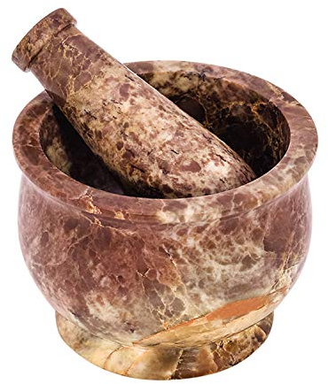 Divit Shilp Mortar and Pestle, Made of Heavy Duty Polished Hard Stone, Natural Stone Grinder For Spices, Pastes, Herbs, Seasoning etc.