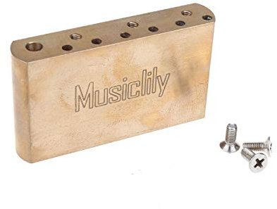 Musiclily Ultra 52,5 Spacing Full Mässing 42mm Standard Tremolo Block för Mexico Fender Strat och Squier Classic Vibe