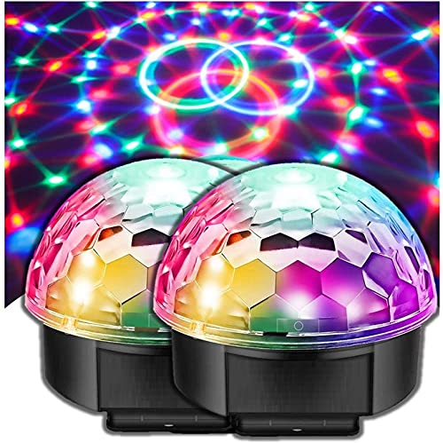 Moonbeam Multi Colour LED Disco Ball Party Light (Pair)