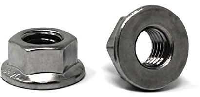 Flanschmutter ohne Sperrverzahnung nach DIN 6923 / Edelstahl A2, V2A / Sechskantmutter mit Flansch ohne Sperrverzahnung, Bundmutter (25 Stück, M6)