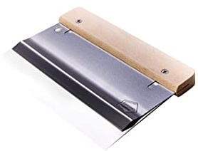Doppelblattspachtel - Türenspachtel mit verstellbarer Flexibilität und gewachstem Holzrücken - Flexspachtel Federspachtel Rapidspachtel Duospachtel Kaupspachtel Parkettspachtel (160 mm)