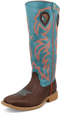 Twisted X Buckaroo-ybk Westernstiefel, Dark Chocolate & Electric Turquoise, 38 EU