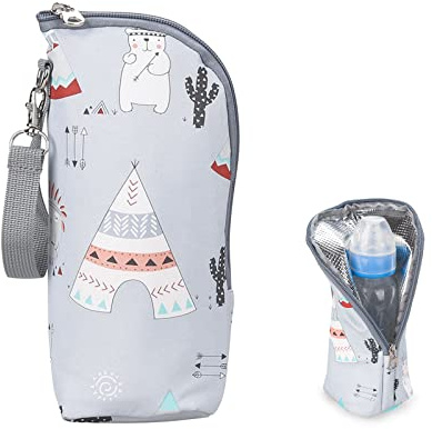 Borsa Isolante Termica Portatile per Biberon - Sacchetto di Isolamento con Strato Isolante per Latte Materno e Acqua