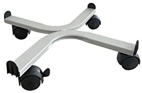 Tecnokit: Runder Pflanzenroller für Pflanzen und Blumen, 40 cm, verstellbare Dübel, leicht zu bewegen, 4 Rollen mit Bremse, Belastung 90 kg, robust, Stahl (Aluminium)