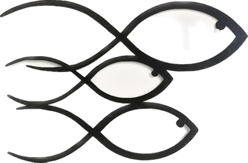Fische Wandkunst, hölzerne Fisch-Wanddekoration, schwarze Wandskulptur-Ornament, minimalistische Wandkunst, hängende Dekoration
