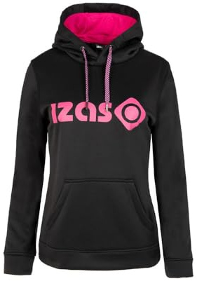 Izas - Sudadera con Capucha para Mujer - Sudadera de Mujer con Capucha Ajustable con Cordones - para Trekking y Ambiente Urbano - Duero V3 en Color Negro y Fucsia - Talla L