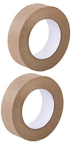 Didiseaon Cinta De Papel Plana De 2.4 Cm De Ancho Cinta De Sellado Activada Por Agua Para Embalaje y Sellado De Cajas Para Uso Doméstico y Bricolaje