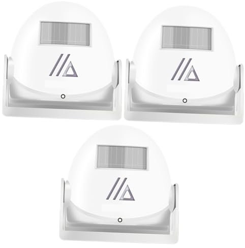 OSALADI 3pcs Smart Home Infrared Sensor Doorbell Motion Sensor Doorbell Voice Alarm Music Modern House Door Bell Easy to Install