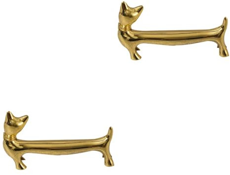 TOPBATHY 2pièces Porte- Métallique Forme De Chat Support à Cuillère Et Fourchette pour Restaurant Et Maison pour