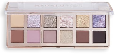Makeup Revolution, The Enchanted Icon Eyeshadow Palette, Cream, Matte & Shimmer Finishes, 12 Blendable Shades