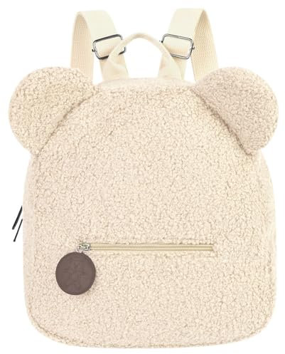 Aomig Cartable Scolaire Maternelle Sac à Dos Mignon Bagages Enfant Sac à Dos, Cadeau Bebe Mini Sac à Dos Teddy, Sac à Dos Bébé Crèche Fermeture à Glissière et Poignée
