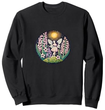 Illustration de fée jacinthe violet printanier Sweatshirt
