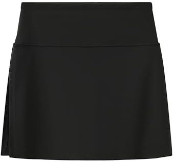 GRECERELLE Minikjol för kvinnor, hög midja, smal passform, omlottkjol, kjol, kort kjol, svart, L