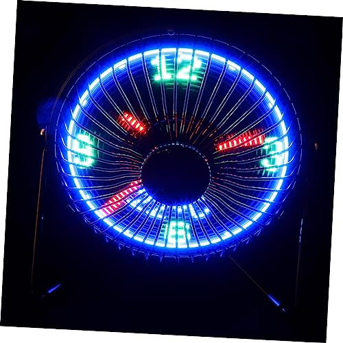 SHINEOFI Ventilador De Temperatura Usb Mini Ventilador Portátil De Metal Pantalla Led y Reloj Para Hogar y Oficina De Escritorio