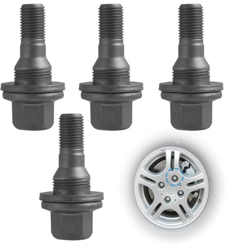 4 Pezzi M12 Bulloni Ruota Dadi per Viti per Pneumatici 206 207 308 407 Bulloni Ruota C2 C3 C4 C5, Bulloni per Ruote Automobilistiche, filettatura M12 x 1,25