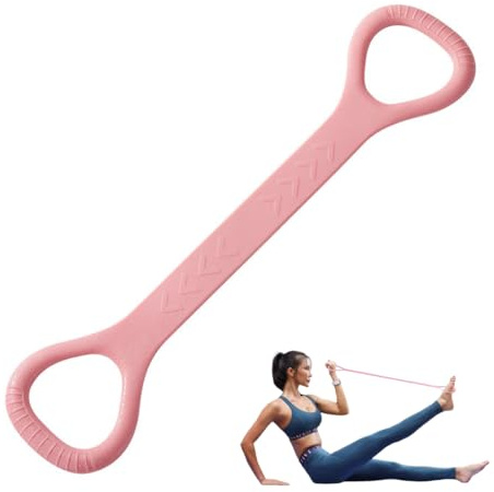 8 Fascia di Resistenza Corda Elastica per Esercizi Braccio Posteriore Spalla Fascia Fitness Elasticizzata per Yoga, Pilates, Fisioterapia, Rosa