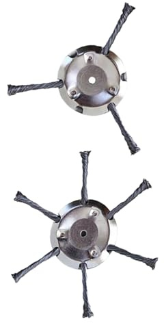 5.9 Inch (150mm) OD & 1.95in (5mm) ID Knotted Steel Wire Brush Head, Grass Trimmer Wheel Universal Attachment for Strimmer Lawn Mower, Rust Remover 3 head 5pcs