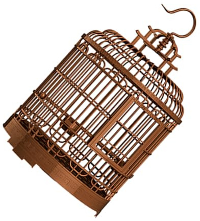 Toddmomy Vintage Vogelkäfig Tragbarer Runder Käfig Kunststoff mit Haken für Papageien Nymphensittiche Kanarienvögel Hygienisch und für Reisen und Zuhause