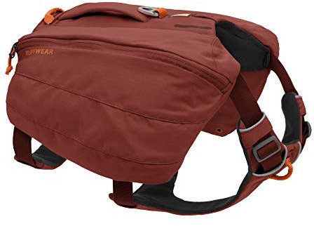 RUFFWEAR Hunderucksack, Bequeme Satteltasche für Tageswanderungen und Längeres Tragen, Für Kleine Hunderassen, Front Range Day Pack, Farbe Red Clay, Größe S