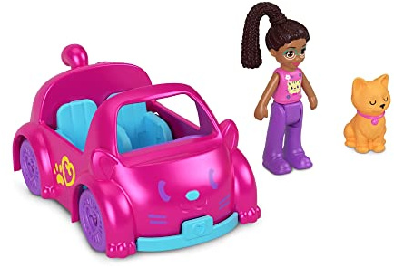 Polly Pocket Jeu de voiture pour chaton pour filles à partir de 4 ans