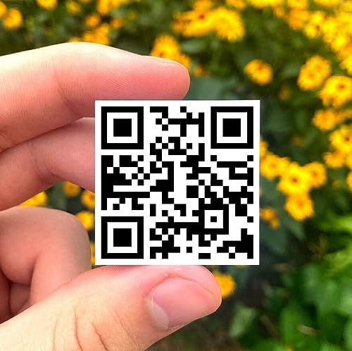 Pahdecor individuelle QR-Code-Aufkleber mit Unternehmenslogo - personalisierte, wasserfeste Logo-Sticker für Happy Plan und Wasserflaschen