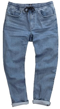 JP 1880 Hommes Grandes Tailles L-8XL Jean à Enfiler Dirty Denim, Finition FLEXNAMIC®, Coupe Modern Fit 5 Poches Jean Blanchi 5XL 820657907-5XL