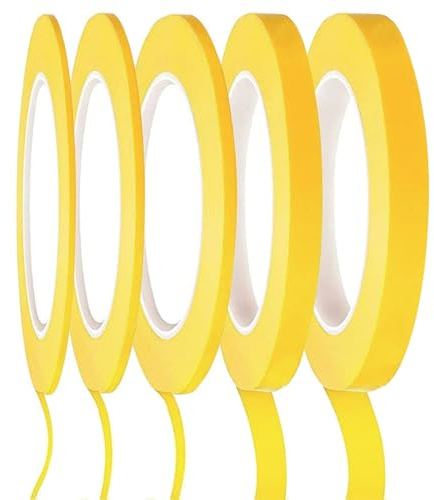 EIHI 5 pezzi Nastro Vinilico per Mascherature di Precisione, Fine Line Adattabile, Pittura, Verniciatura, Auto, Resistente alle alte Temperature - Viola