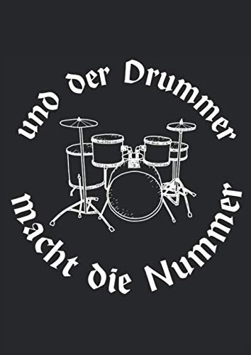 Notenheft: Das Notenbuch für alle Schlagzeuger ♦ über 100 blanko Seiten im A4 Format zum niederschreiben deiner besten Songs und Lieder ♦ Motiv: