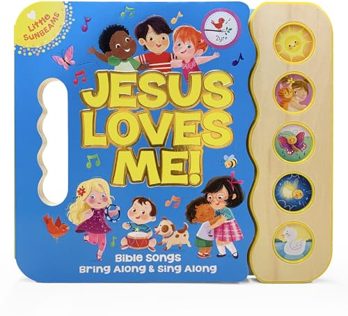 Jesus Loves Me 5-Button Songbook - Perfect Gift for Easter Baskets, Christmas, Birthdays, Baptisms, and More (Little Sunbeams)