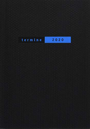Terminer A6, Struktur schwarz. Taschenkalender 2020. Wochenkalendarium. gebunden. Format 11,6 x 16,3 cm