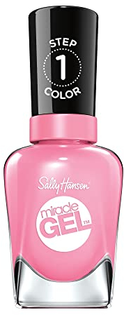 Sally Hansen Miracle Gel Nagellack ohne künstliches UV-Licht Pink Cadillaquer, Pink, mit intensiv glänzendem Gel-Finish, Nr. 170, (1 x 14,7 ml)