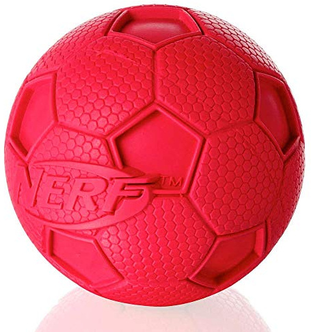 Nerf Dog Balón de fútbol chirriante: Ø 4 cm (el Color Puede Variar)