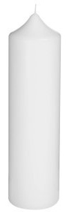 Stumpenkerze weiss 25 x 7 cm - Rundkerze 250x70 mm, Kerzenrohling, Kaminkerze zum Basteln und Verzieren