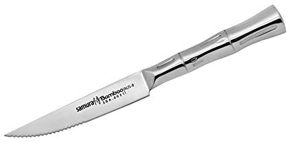 Samura - Couteau à steak japonais «Bamboo» de qualité professionnelle - longueur de la lame : 110 mm Dureté : 59 HRC.