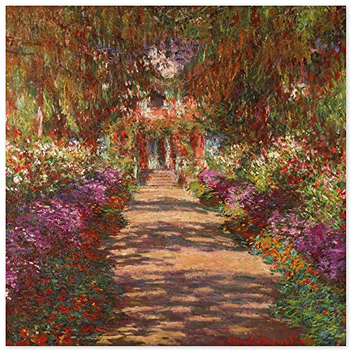 JUNIWORDS Poster, Claude Monet, Weg in Monets Garten in Giverny, 60 x 60 cm