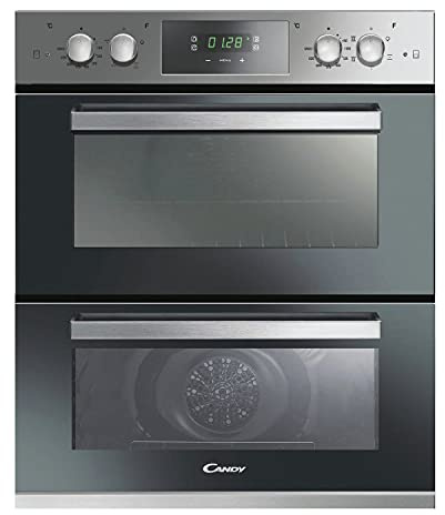 Candy FC7D405X 72cm Built Under Double Oven, Fan&Static Ovens, Easy clean enamel interior, Touch control and dial controls, Stainless Steel, One Size