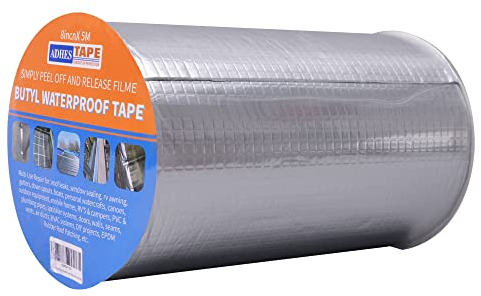ADHES nastro butilico sigillante nastro in alluminio argento nastro butilico impermeabile autoadesivonastro adesivo impermeabile riparazione nastro, 20cm x 5m