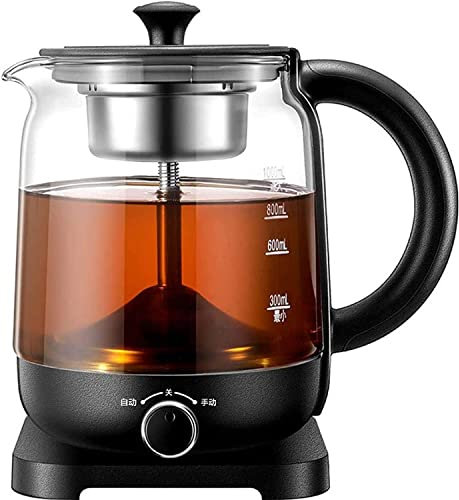 Hervidor de agua eléctrico de vidrio de 1,0 l, caldera de agua caliente de temperatura Variable con filtro de té, caldera de calentamiento rápido for té y café, mantenimiento automático del calor