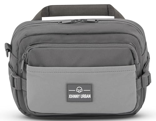 Johnny Urban Bauchtasche Herren & Damen Grau - Travis - Geräumige Gürteltasche Groß für Wandern Reisen Outdoor - Verstellbarer Gurt & Wasserabweisend