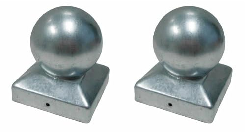 Connex Pfostenkappe mit Kugel 90 x 90 mm, feuerverzinkt, HV4293 (Packung mit 2)