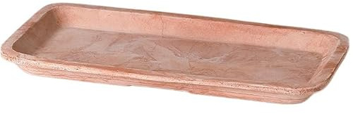 Generisch Italienischer hochwertiger Untersetzer/Teller für den 50 - er Blumenkasten mit Oliven aus Terrakotta Terracotta Unterteller Pflanztopf Balkonkasten Garten Deko Mediterran