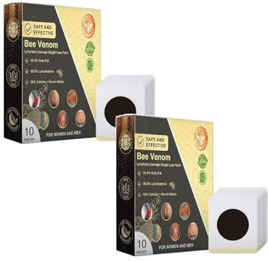 Bienengift-Lymphdrainage-Schlankheitspflaster, Bienengift Pflaster, Bee Venom Lymphatic Drainage Slimming Patch, Detox Schlankheitspflaster, Geeignet Für Personen Jeden Alters (2pack)