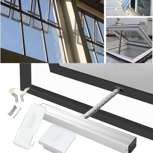 Azionatore elettrico per finestra (24 V), apertura automatica per finestra, corsa 300 mm -800 mm, per finestre a battente, lucernari, ventilazione del tetto, motore da 600 mm-24 V + telecomando +