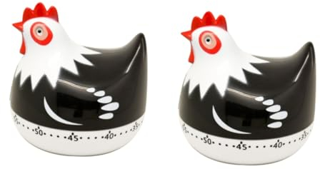Cabilock 2 Pz Gallina Temporizzata Timer Da Cucina Unici Timer Dell'orologio Timer Per Cupcake Promemoria Del Timer Di Cottura Timer Dei Cartoni Animati Timer Per Le Uova Timer Per Bambini