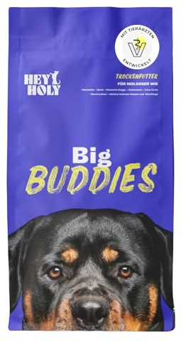 HEY HOLY Premium Trockenfutter für Molosser 100% getreidefrei | 7kg hypoallergenes Hundefutter für ausgewachsene Molosser mit Rind | Hochverträglich aus natürlichen Zutaten